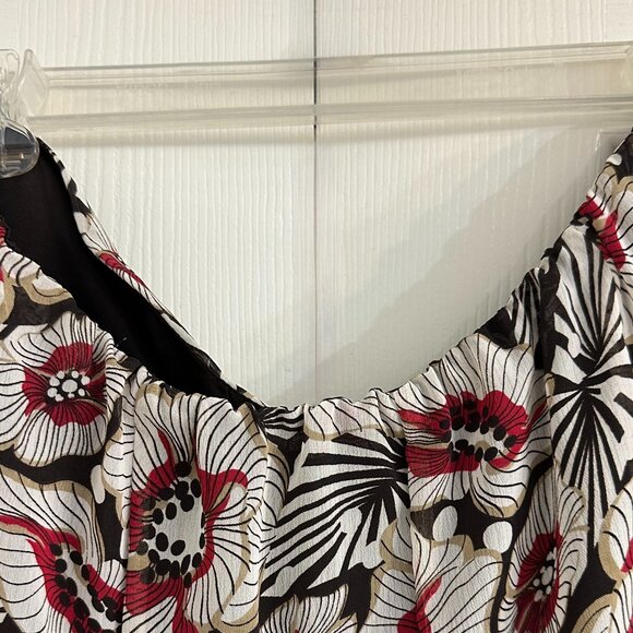 George Me Grey Brown Red Floral Skirt Size 6 - Picture 4 of 5